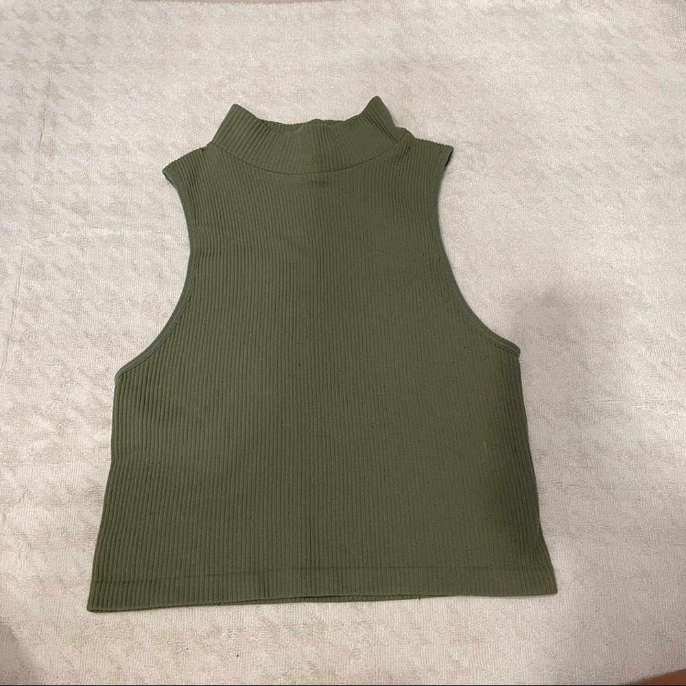 Zara High Neck Cropped Shirt